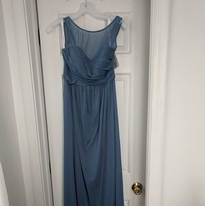 Bridesmaid/Formal Dress- Illusion Neckline
